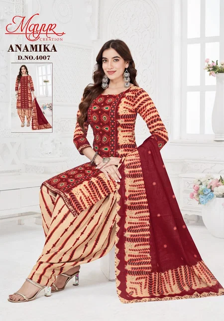Anamika Vol 4 By Mayur Cotton Printed Dress Material Wholesale Shop In Surat